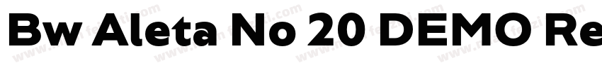 Bw Aleta No 20 DEMO Regula字体转换